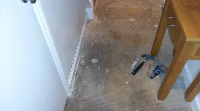 1 Removing Old Carpet and Skirting Boards 