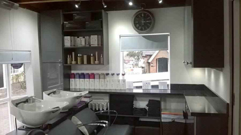 backwash area with product