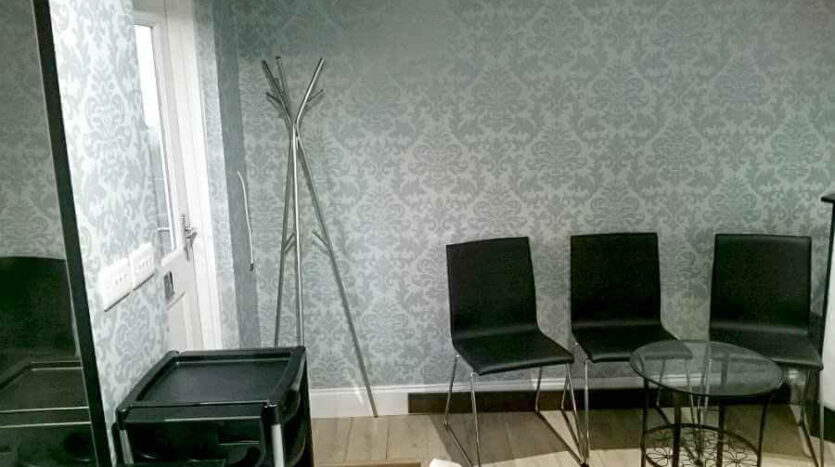 coat stand and waiting area