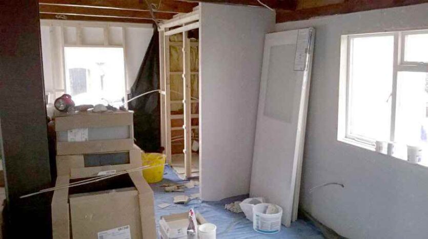 dry lining lobby wall 