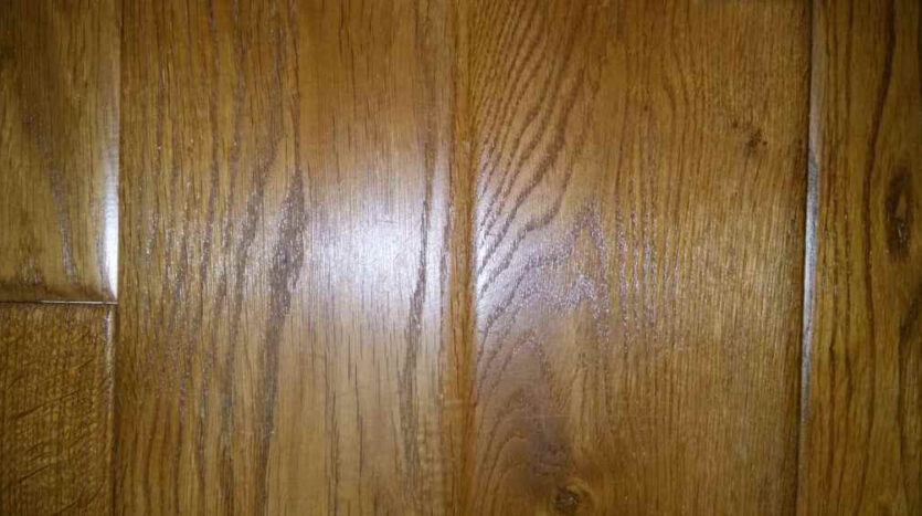 engineered wood floor board after oiling