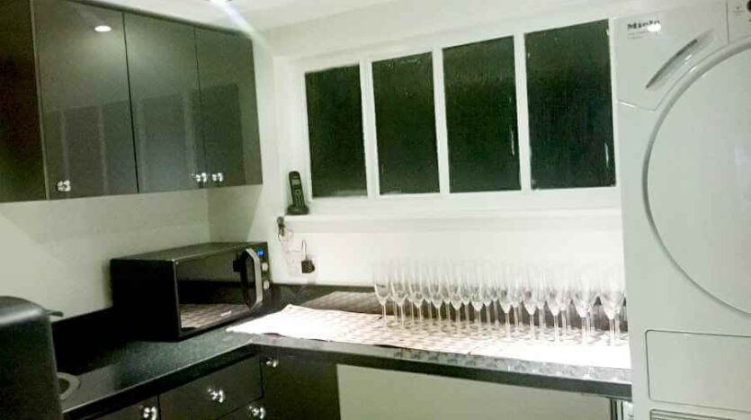 finished kitchen from lobby door