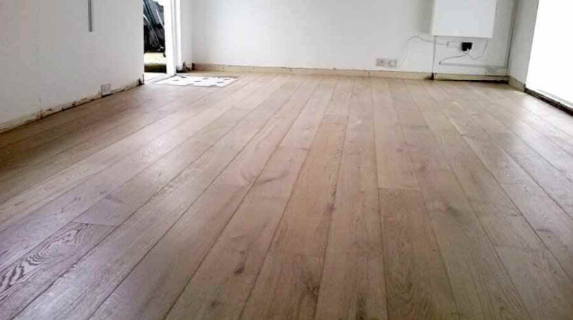 new engineered wooden floor from the southern end of the building