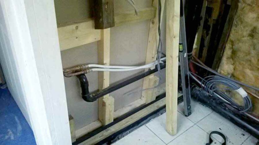 new soleplate for kitchen and WC wall 1