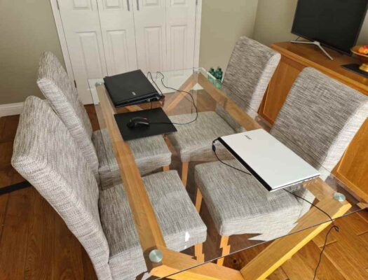 re upholstered dining chairs
