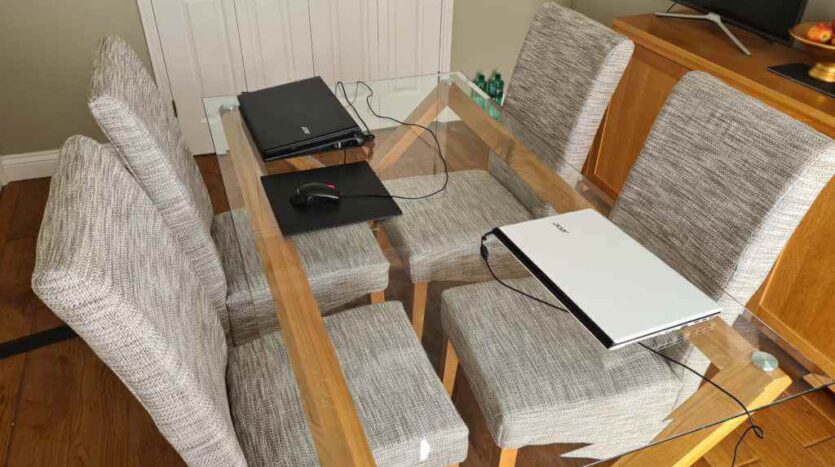 re upholstered dining chairs