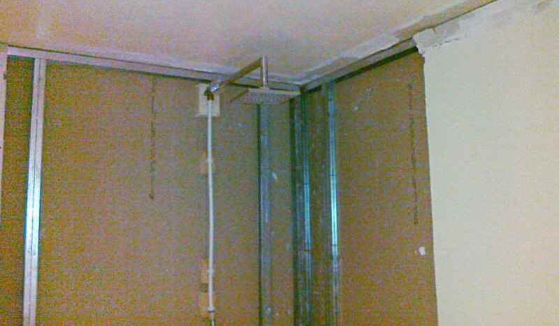 shower head temporarily fitted