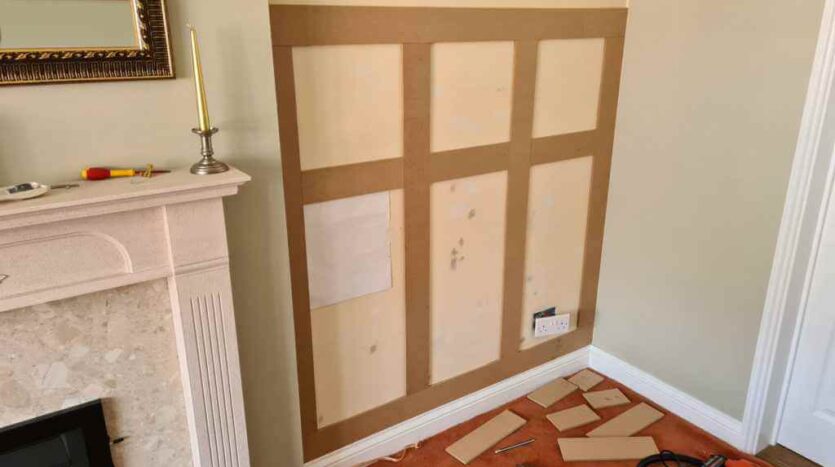 vertical battens put on wall