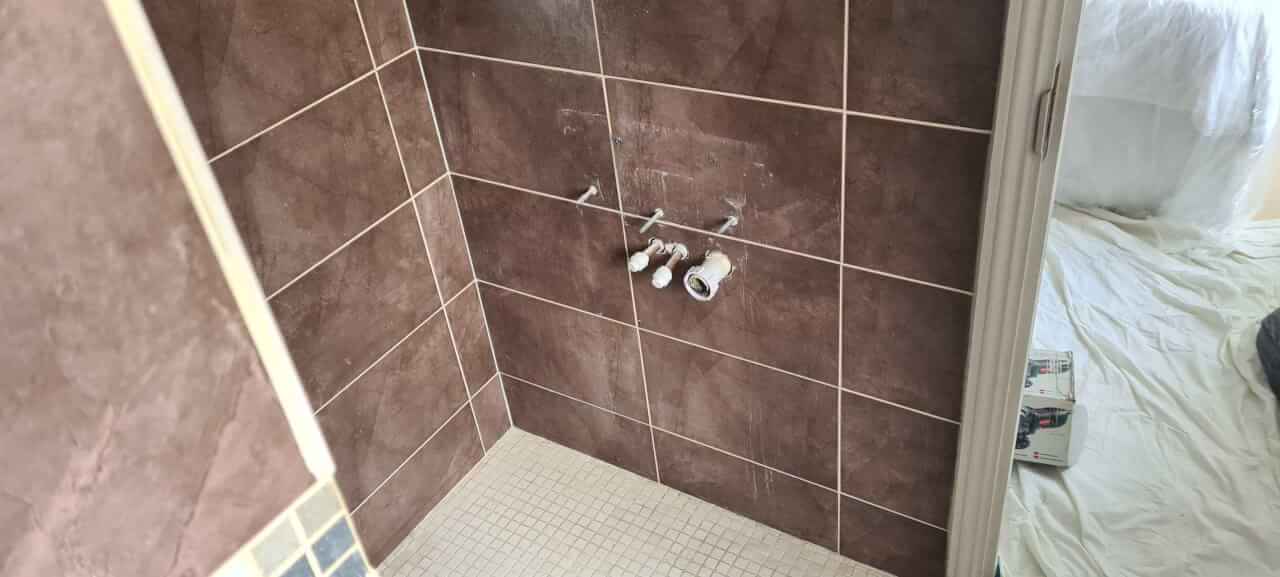 More rip out with old vanity removed