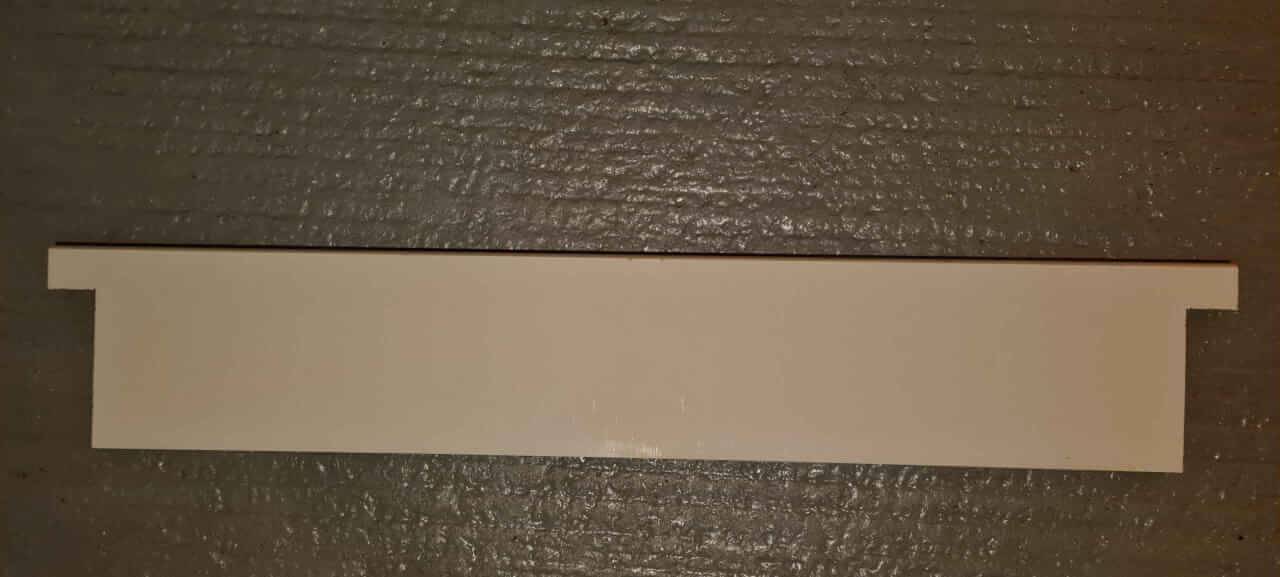 New window board having been cut to size and shape