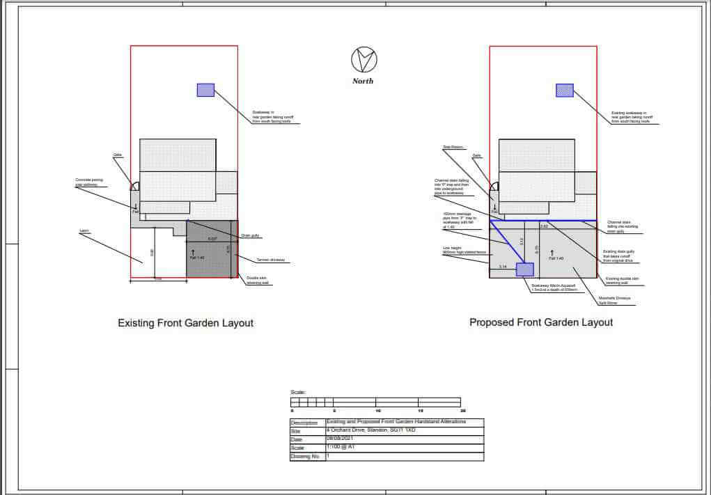 Plans detailing proposed alterations
