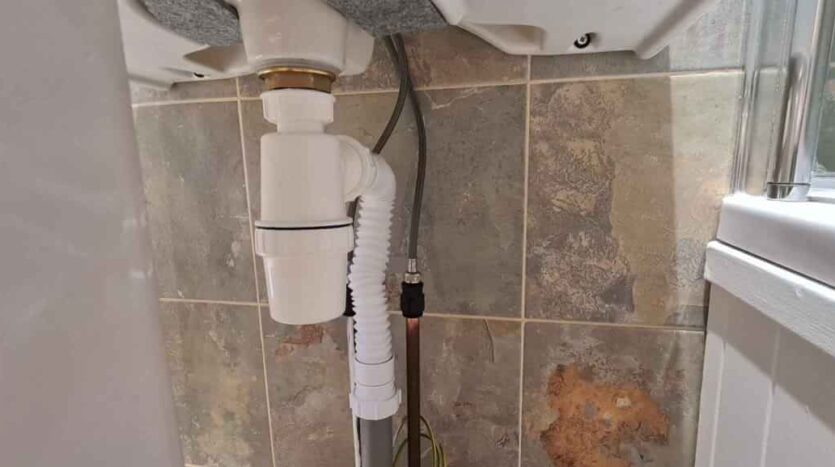 trap connected to basin