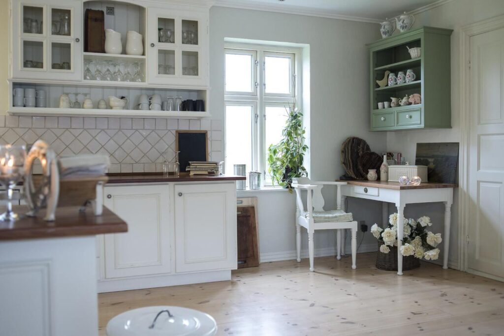 A Small Home Office Space in the Kitchen