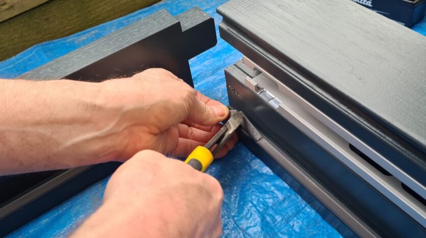 cutting weather seal on head to size scaled