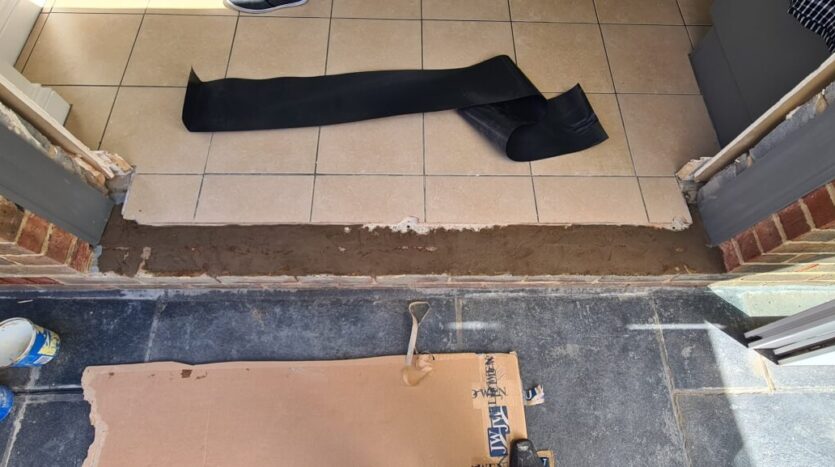 mortar bed for sill scaled
