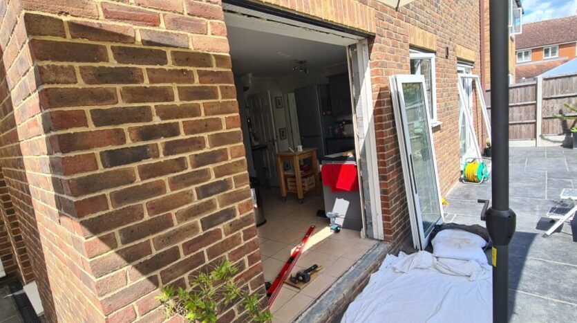old patio door removed scaled
