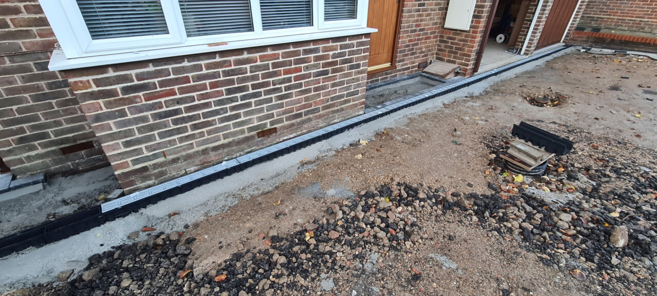 Entire run of channel drain