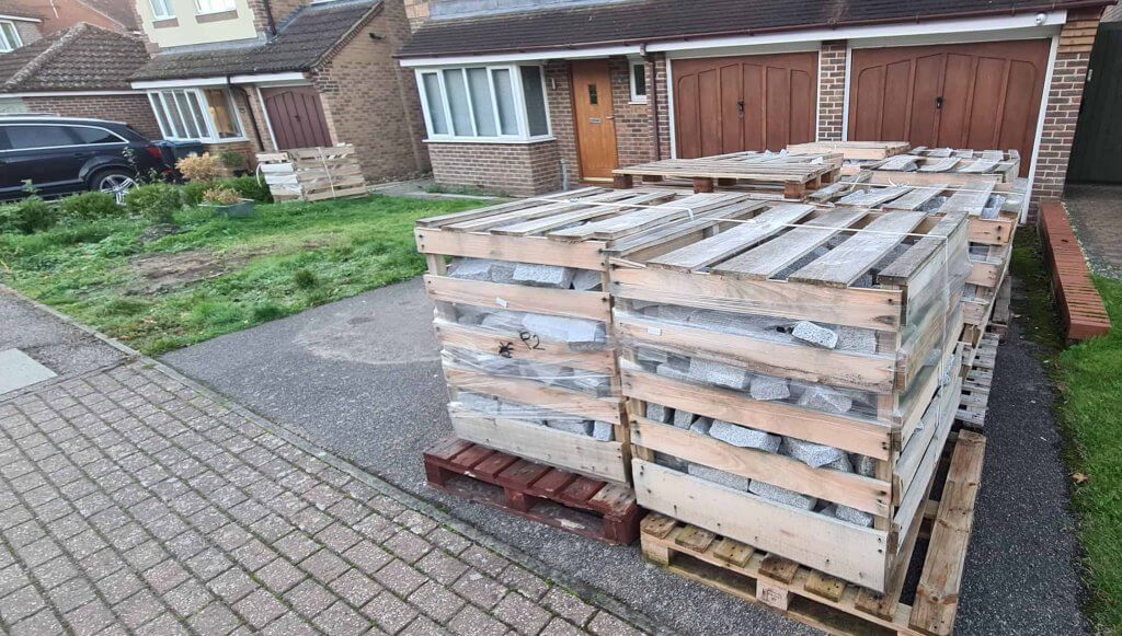 Granite cobble sett crates have landed