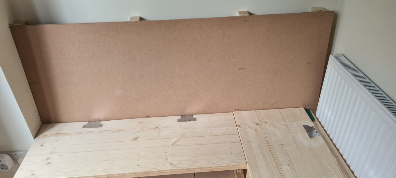 Cutting out the seat back panels and offering them up for size