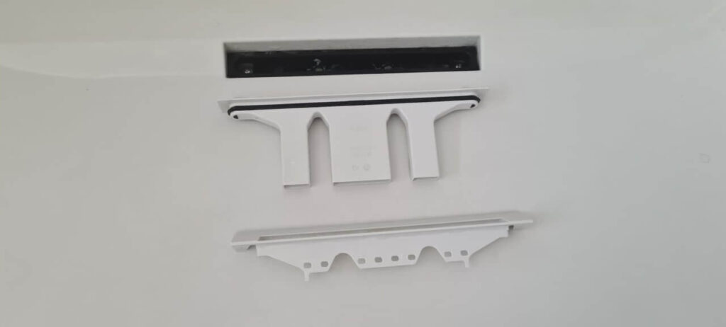 Mira Flight channel drain waste tube insert and cover